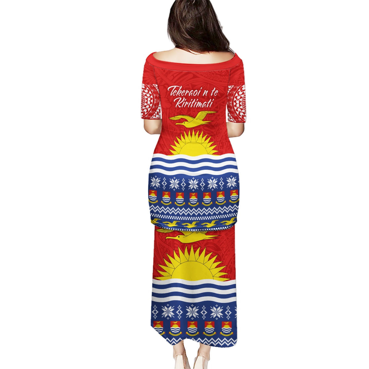 Kiribati Christmas Puletasi Tekeraoi n Te Tiritimati Polynesian Tribal LT9 - Polynesian Pride