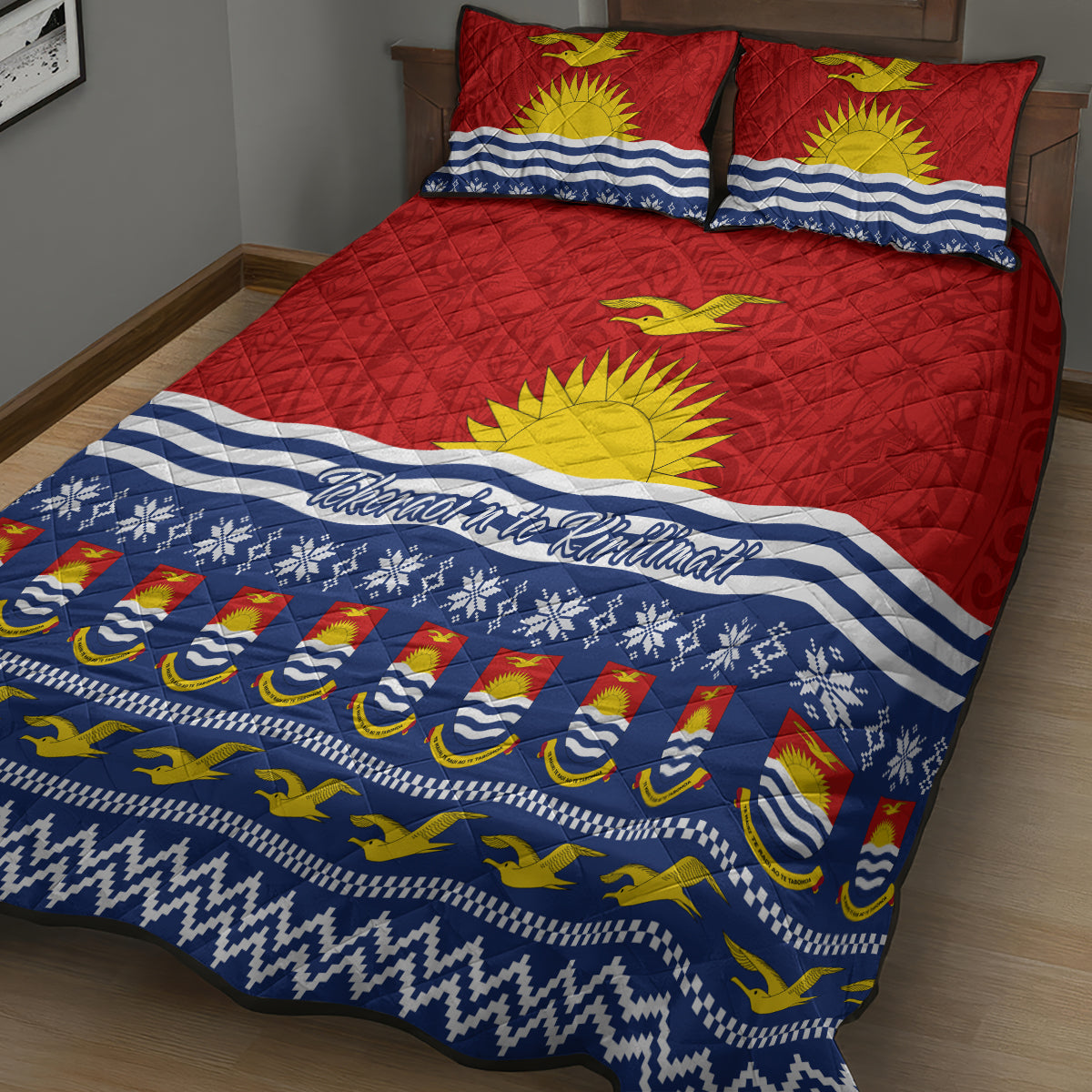 Kiribati Christmas Quilt Bed Set Tekeraoi n Te Tiritimati Polynesian Tribal LT9 - Polynesian Pride
