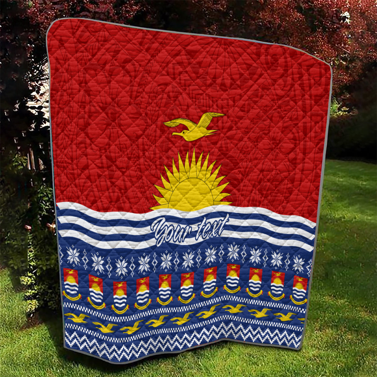 Personalised Kiribati Christmas Quilt Tekeraoi n Te Tiritimati Polynesian Tribal LT9 - Polynesian Pride