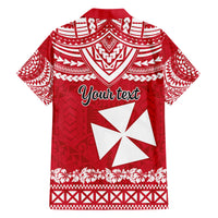 Personalised Wallis and Futuna Christmas Family Matching Short Sleeve Bodycon Dress and Hawaiian Shirt Polynesian Tribal LT9 - Polynesian Pride