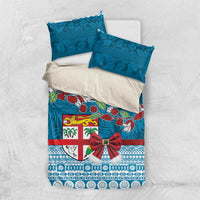 Fijian Tagimoucia Flowers Bedding Set Christmas Coquette bow LT9 US Twin 172cm x 218cm Blue - Polynesian Pride