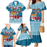 Fijian Tagimoucia Flowers Family Matching Mermaid Dress and Hawaiian Shirt Christmas Coquette bow LT9 - Polynesian Pride