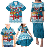 Fijian Tagimoucia Flowers Family Matching Puletasi and Hawaiian Shirt Christmas Coquette bow LT9 - Polynesian Pride
