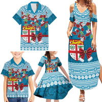 Fijian Tagimoucia Flowers Family Matching Summer Maxi Dress and Hawaiian Shirt Christmas Coquette bow LT9 - Polynesian Pride