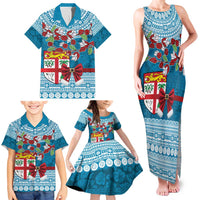 Fijian Tagimoucia Flowers Family Matching Tank Maxi Dress and Hawaiian Shirt Christmas Coquette bow LT9 - Polynesian Pride