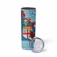Fijian Tagimoucia Flowers Skinny Tumbler Christmas Coquette bow LT9 - Polynesian Pride