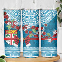 Fijian Tagimoucia Flowers Skinny Tumbler Christmas Coquette bow LT9 - Polynesian Pride