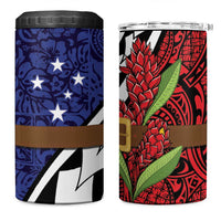 Samoan Ula Fala Flowers 4 in 1 Can Cooler Tumbler Christmas Santa Belt LT9 One Size: 16 oz Red - Polynesian Pride
