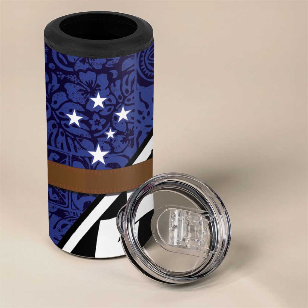 Samoan Ula Fala Flowers 4 in 1 Can Cooler Tumbler Christmas Santa Belt LT9 - Polynesian Pride