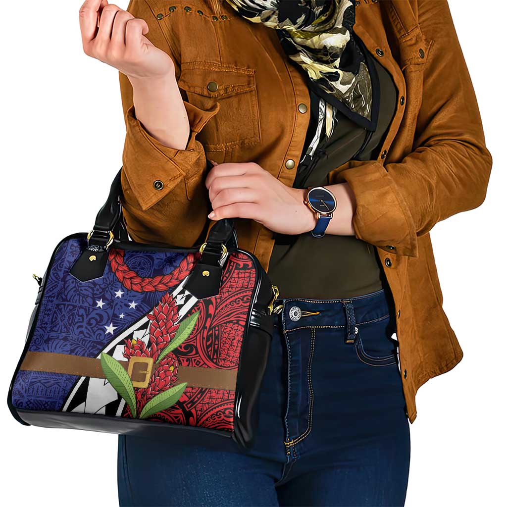 Samoan Ula Fala Flowers Shoulder Handbag Christmas Santa Belt