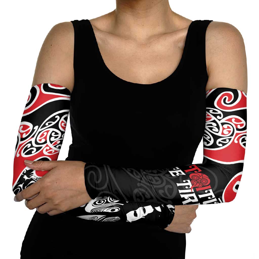 Aotearoa Toitu Te Tiriti Arm Sleeves New Zealand Stand Together Stand Stronger LT9 - Polynesian Pride