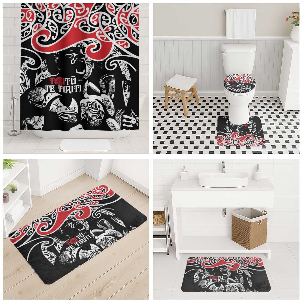 Aotearoa Toitu Te Tiriti Bathroom Set New Zealand Stand Together Stand Stronger LT9 - Polynesian Pride