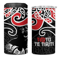 Aotearoa Toitu Te Tiriti 4 in 1 Can Cooler Tumbler New Zealand Stand Together Stand Stronger LT9 One Size: 16 oz Black - Polynesian Pride