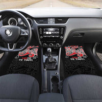 Aotearoa Toitu Te Tiriti Car Mats New Zealand Stand Together Stand Stronger LT9 Set 2pcs - Front Black - Polynesian Pride
