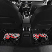 Aotearoa Toitu Te Tiriti Car Mats New Zealand Stand Together Stand Stronger LT9 Set 2pcs - Back Black - Polynesian Pride