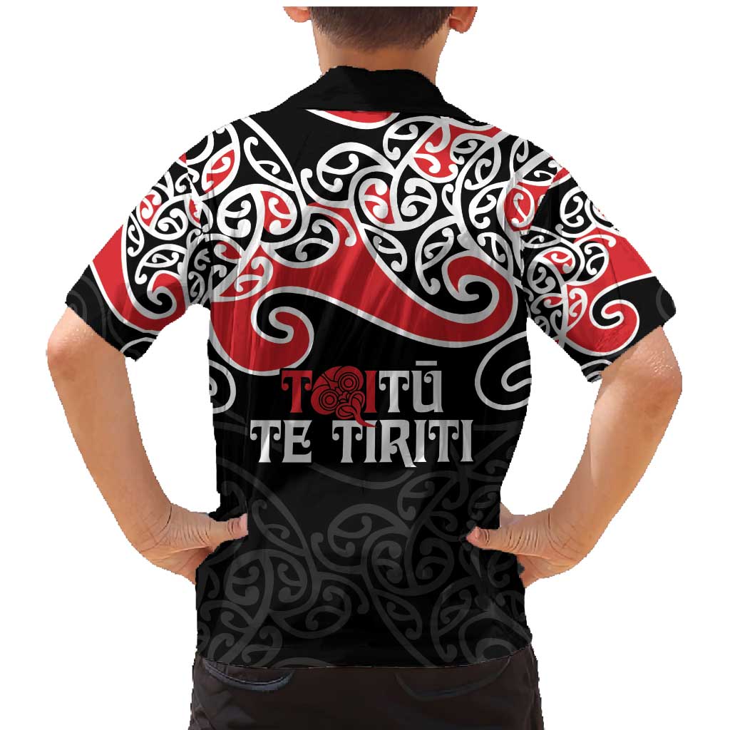 Aotearoa Toitu Te Tiriti Family Matching Mermaid Dress and Hawaiian Shirt New Zealand Stand Together Stand Stronger LT9 - Polynesian Pride