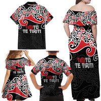 Aotearoa Toitu Te Tiriti Family Matching Off Shoulder Maxi Dress and Hawaiian Shirt New Zealand Stand Together Stand Stronger LT9 - Polynesian Pride