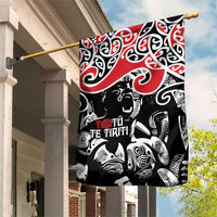 Aotearoa Toitu Te Tiriti Garden Flag New Zealand Stand Together Stand Stronger LT9 House Flag Black - Polynesian Pride