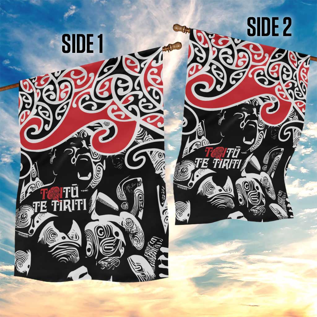 Aotearoa Toitu Te Tiriti Garden Flag New Zealand Stand Together Stand Stronger LT9 - Polynesian Pride