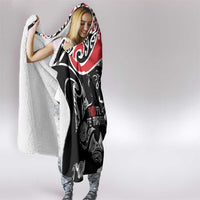 Aotearoa Toitu Te Tiriti Hooded Blanket New Zealand Stand Together Stand Stronger LT9 - Polynesian Pride