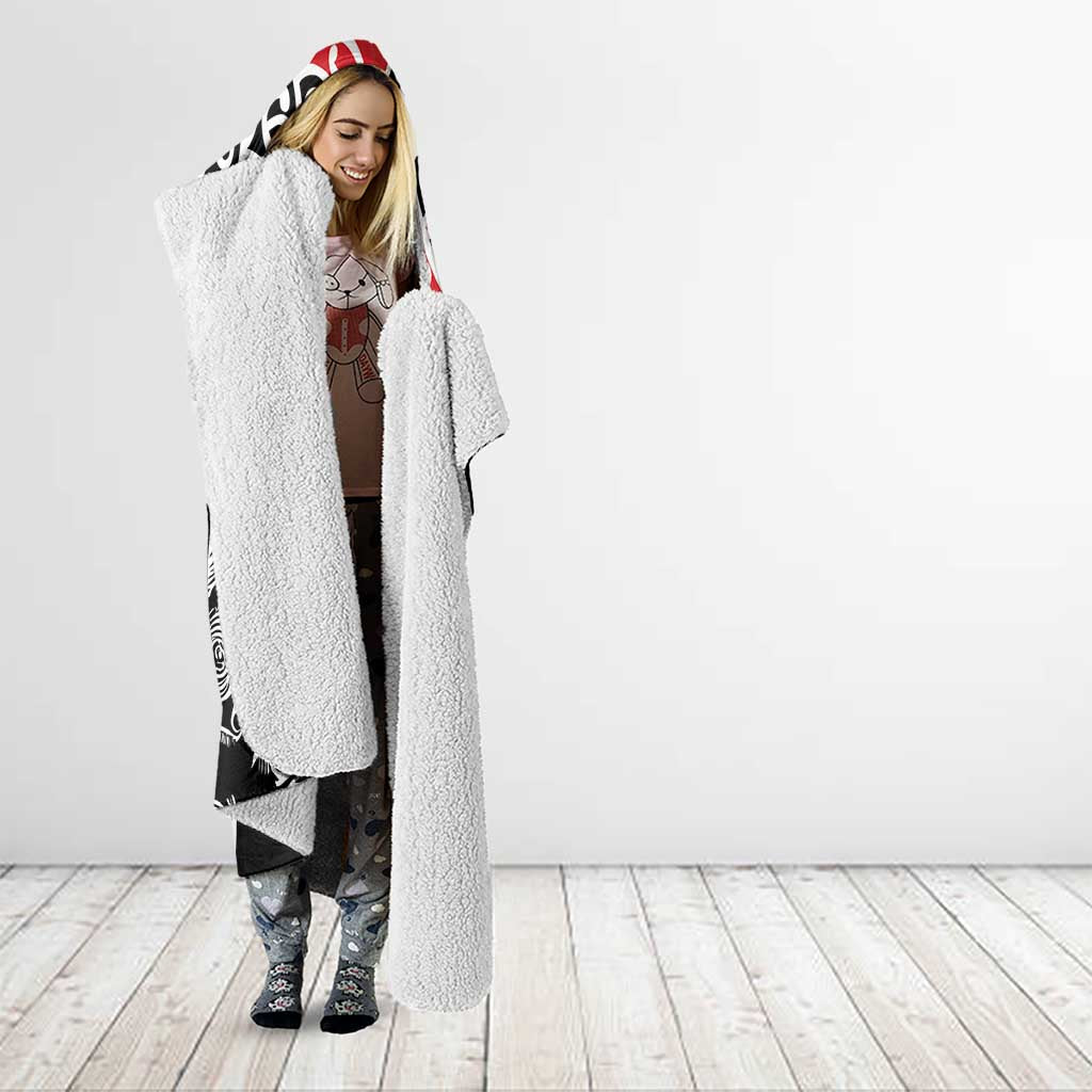 Aotearoa Toitu Te Tiriti Hooded Blanket New Zealand Stand Together Stand Stronger LT9 - Polynesian Pride