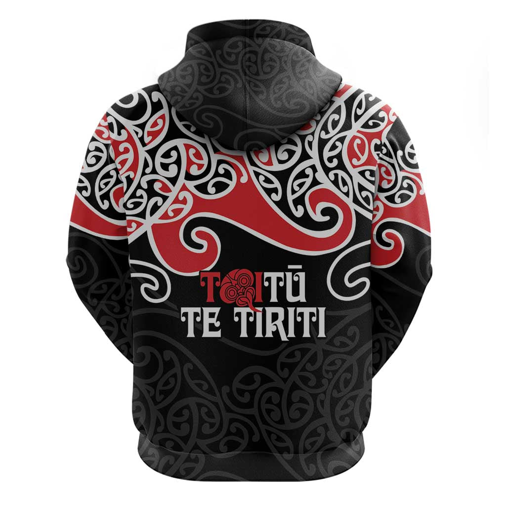 Aotearoa Toitu Te Tiriti Hoodie New Zealand Stand Together Stand Stronger LT9 - Polynesian Pride