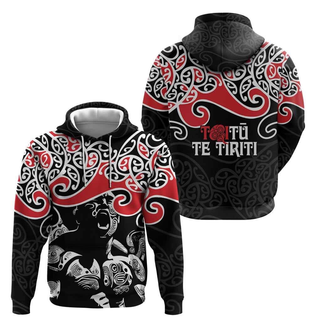 Aotearoa Toitu Te Tiriti Hoodie New Zealand Stand Together Stand Stronger LT9 - Polynesian Pride