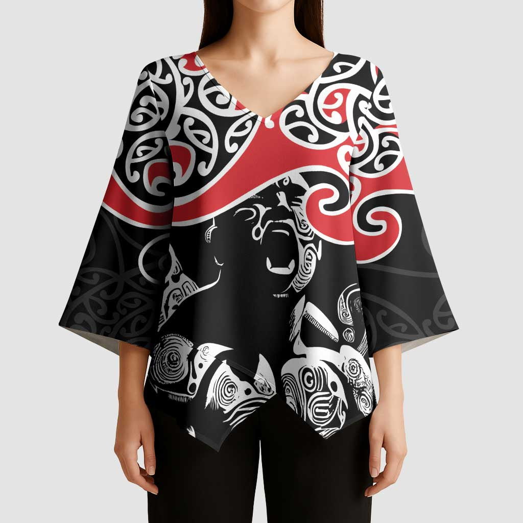 Aotearoa Toitu Te Tiriti Kimono Sleeve Blouse New Zealand Stand Together Stand Stronger LT9 - Polynesian Pride
