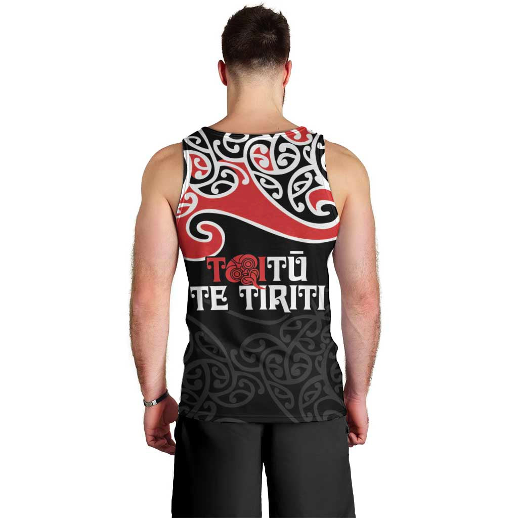 Aotearoa Toitu Te Tiriti Men Tank Top New Zealand Stand Together Stand Stronger LT9 - Polynesian Pride