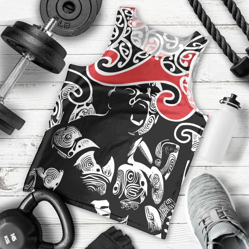 Aotearoa Toitu Te Tiriti Men Tank Top New Zealand Stand Together Stand Stronger LT9 - Polynesian Pride
