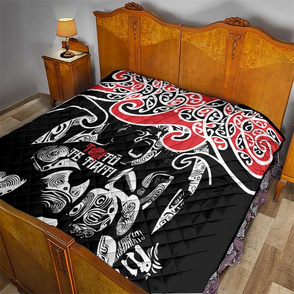 Aotearoa Toitu Te Tiriti Quilt New Zealand Stand Together Stand Stronger LT9 - Polynesian Pride