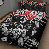 Aotearoa Toitu Te Tiriti Quilt Bed Set New Zealand Stand Together Stand Stronger LT9 - Polynesian Pride