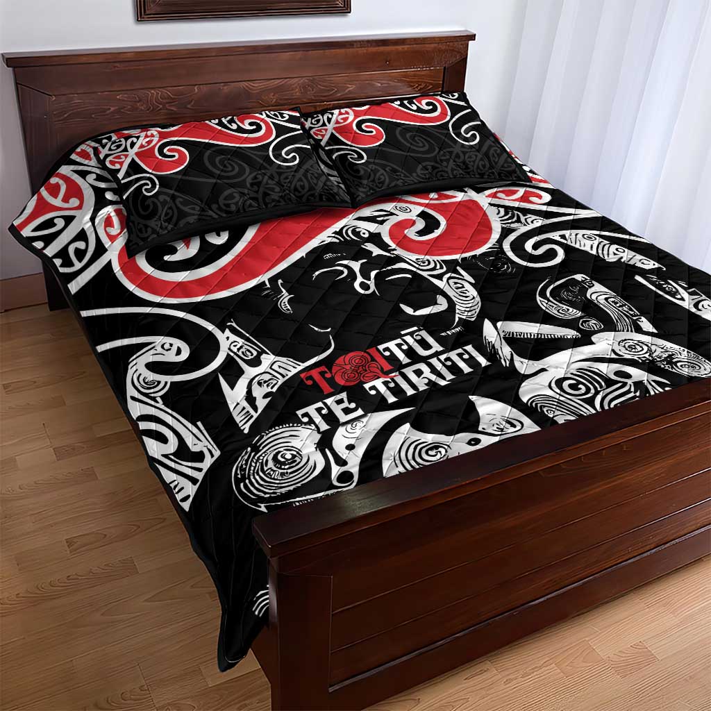 Aotearoa Toitu Te Tiriti Quilt Bed Set New Zealand Stand Together Stand Stronger LT9 - Polynesian Pride