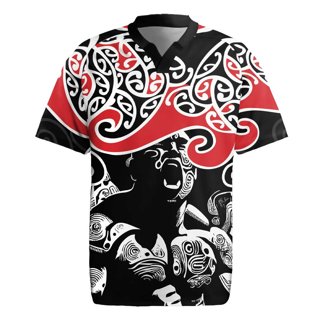 Aotearoa Toitu Te Tiriti Rugby Jersey New Zealand Stand Together Stand Stronger LT9 Black - Polynesian Pride