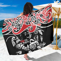 Aotearoa Toitu Te Tiriti Sarong New Zealand Stand Together Stand Stronger LT9 One Size 44 x 66 inches Black - Polynesian Pride
