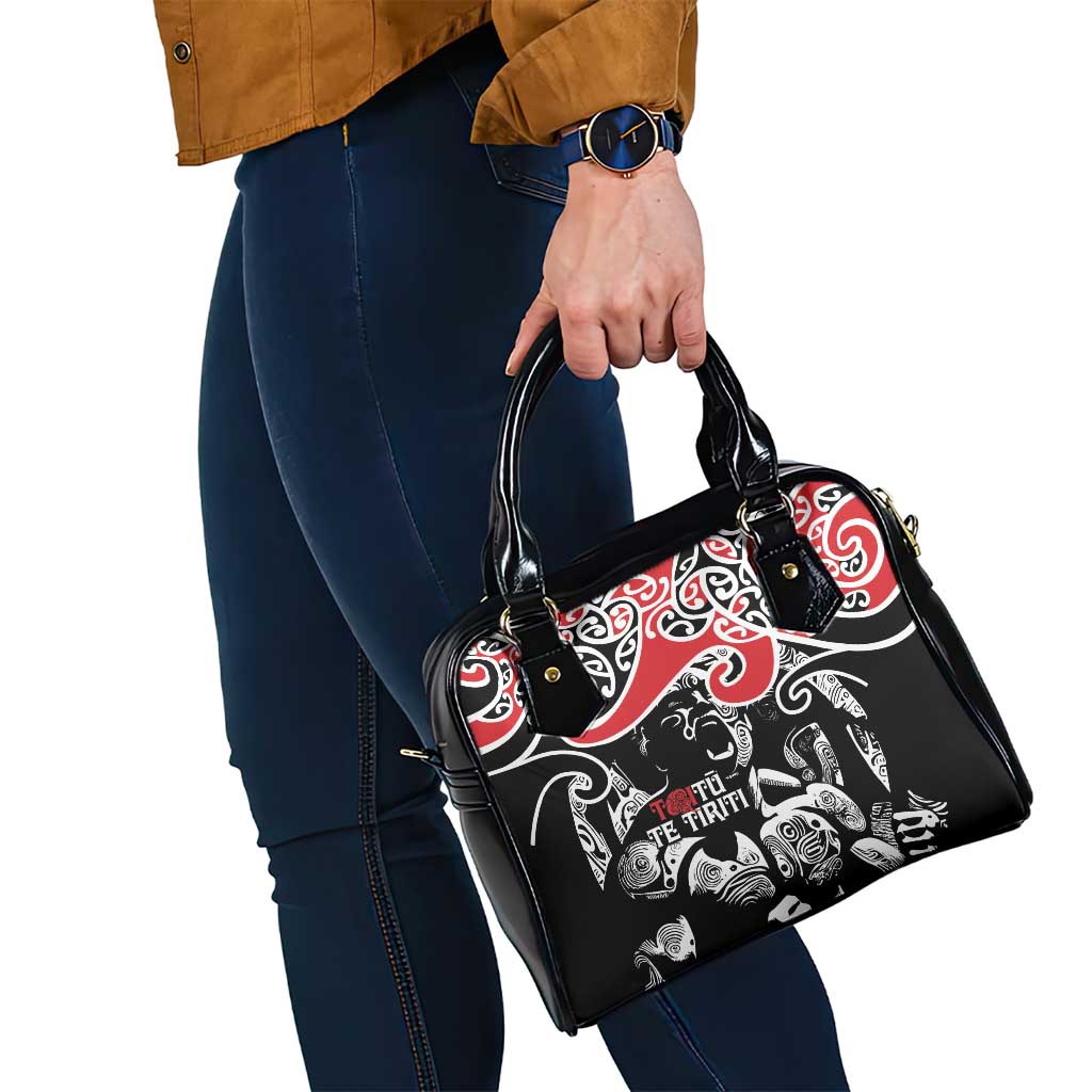 Aotearoa Toitu Te Tiriti Shoulder Handbag New Zealand Stand Together Stand Stronger LT9 - Polynesian Pride