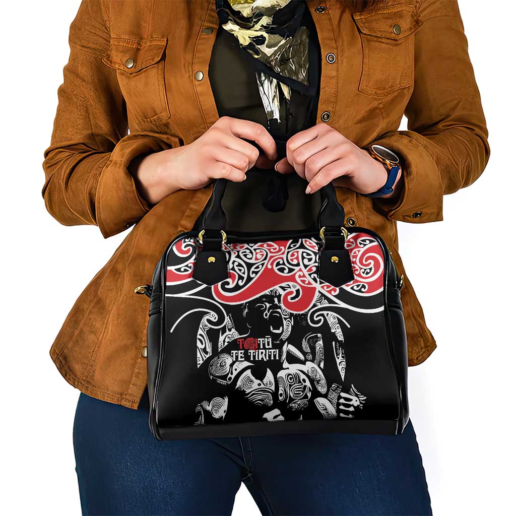 Aotearoa Toitu Te Tiriti Shoulder Handbag New Zealand Stand Together Stand Stronger LT9 - Polynesian Pride