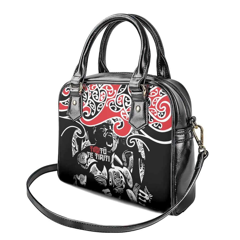 Aotearoa Toitu Te Tiriti Shoulder Handbag New Zealand Stand Together Stand Stronger LT9 - Polynesian Pride