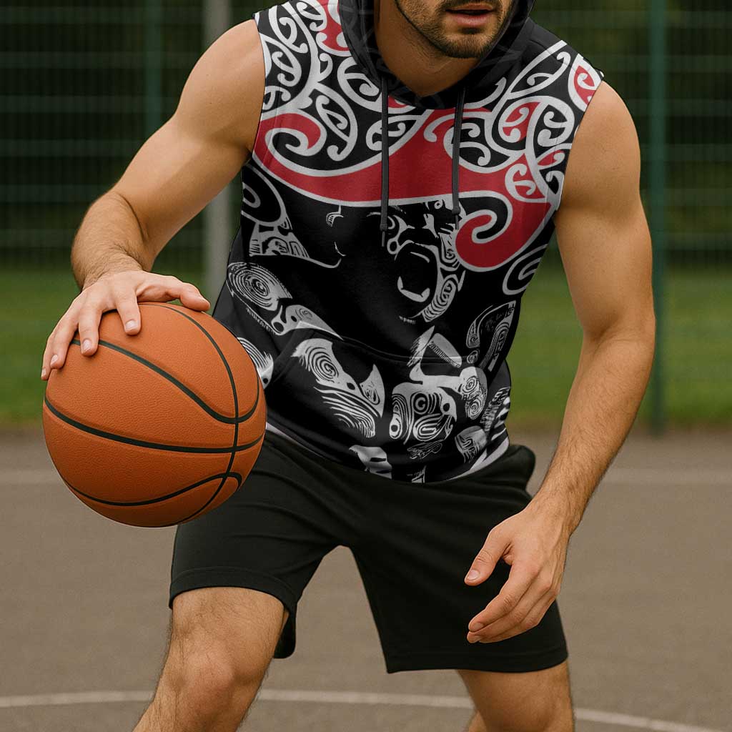 Aotearoa Toitu Te Tiriti Sleeveless Hoodie New Zealand Stand Together Stand Stronger LT9 - Polynesian Pride