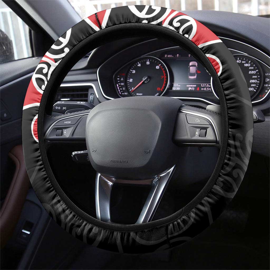 Aotearoa Toitu Te Tiriti Steering Wheel Cover New Zealand Stand Together Stand Stronger LT9 - Polynesian Pride