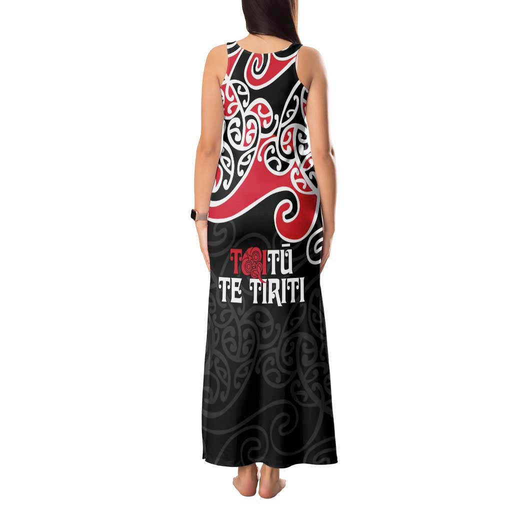 Aotearoa Toitu Te Tiriti Tank Maxi Dress New Zealand Stand Together Stand Stronger LT9 - Polynesian Pride