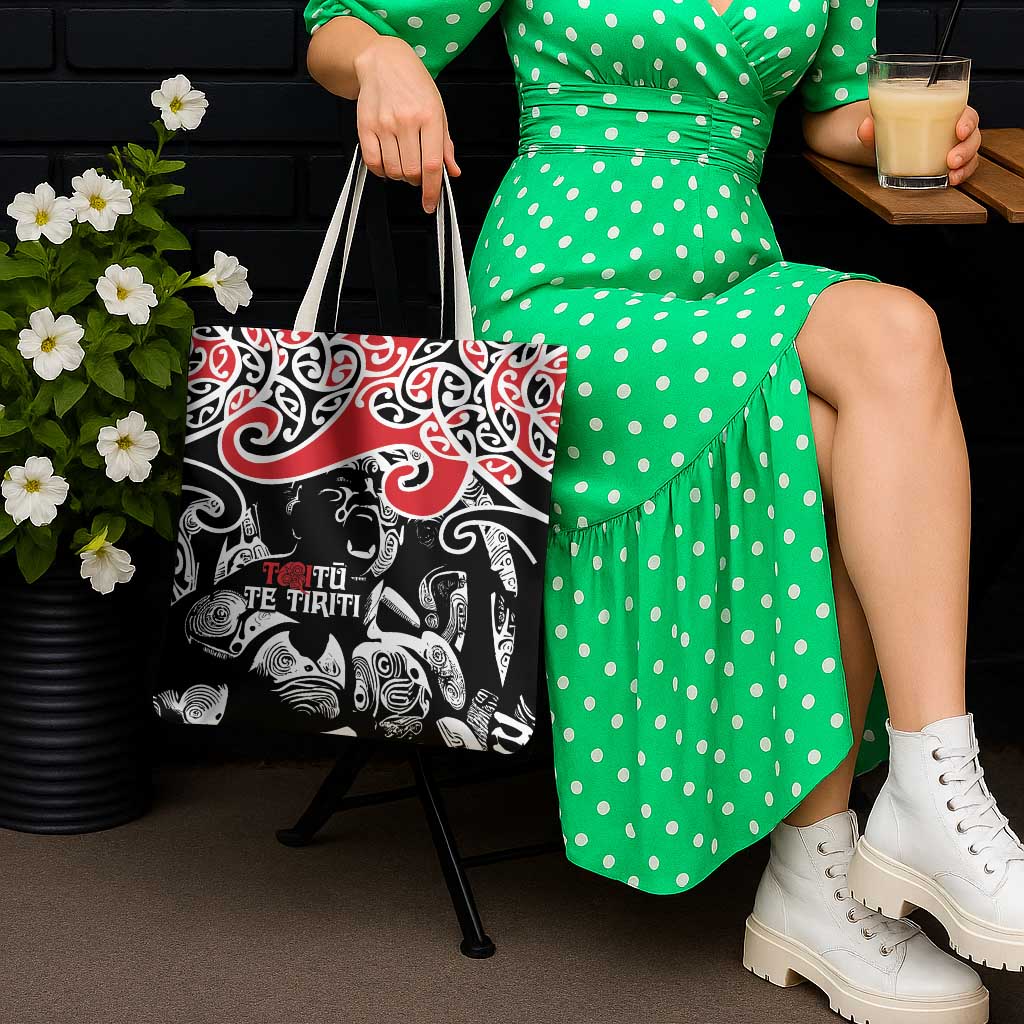 Aotearoa Toitu Te Tiriti Tote Bag New Zealand Stand Together Stand Stronger LT9 - Polynesian Pride