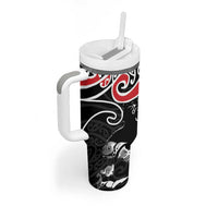 Aotearoa Toitu Te Tiriti Tumbler With Handle New Zealand Stand Together Stand Stronger LT9 - Polynesian Pride