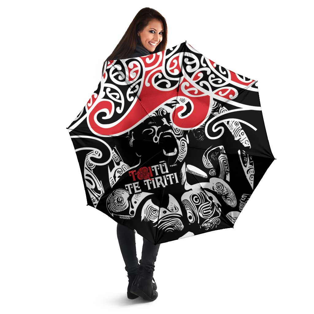 Aotearoa Toitu Te Tiriti Umbrella New Zealand Stand Together Stand Stronger LT9 - Polynesian Pride