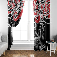 Aotearoa Toitu Te Tiriti Window Curtain New Zealand Stand Together Stand Stronger LT9 - Polynesian Pride