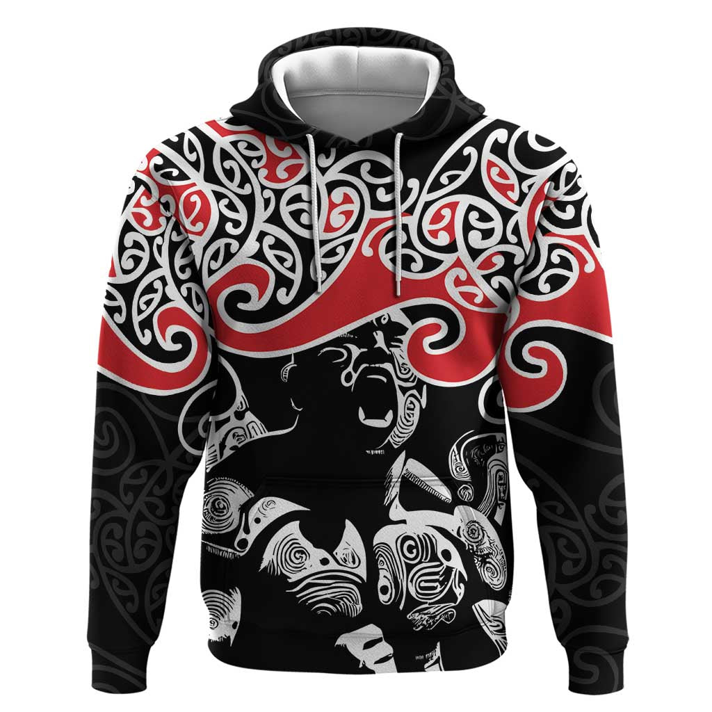 Aotearoa Toitu Te Tiriti Zip Hoodie New Zealand Stand Together Stand Stronger LT9 Pullover Hoodie Black - Polynesian Pride