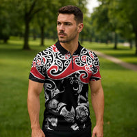 Aotearoa Toitu Te Tiriti Zipper Polo Shirt New Zealand Stand Together Stand Stronger LT9 - Polynesian Pride