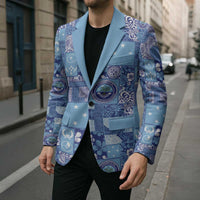Federated States of Micronesia Merry Christmas Blazer Pacific Patchwork Xmas Vibes - Polynesian Pride