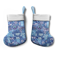 Federated States of Micronesia Merry Christmas Stocking Pacific Patchwork Xmas Vibes - Polynesian Pride