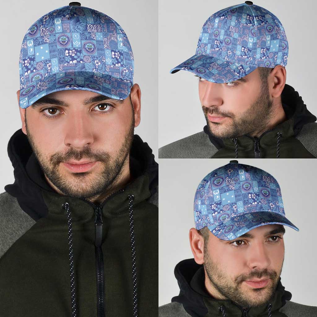 Federated States of Micronesia Merry Christmas Classic Cap Pacific Patchwork Xmas Vibes - Polynesian Pride